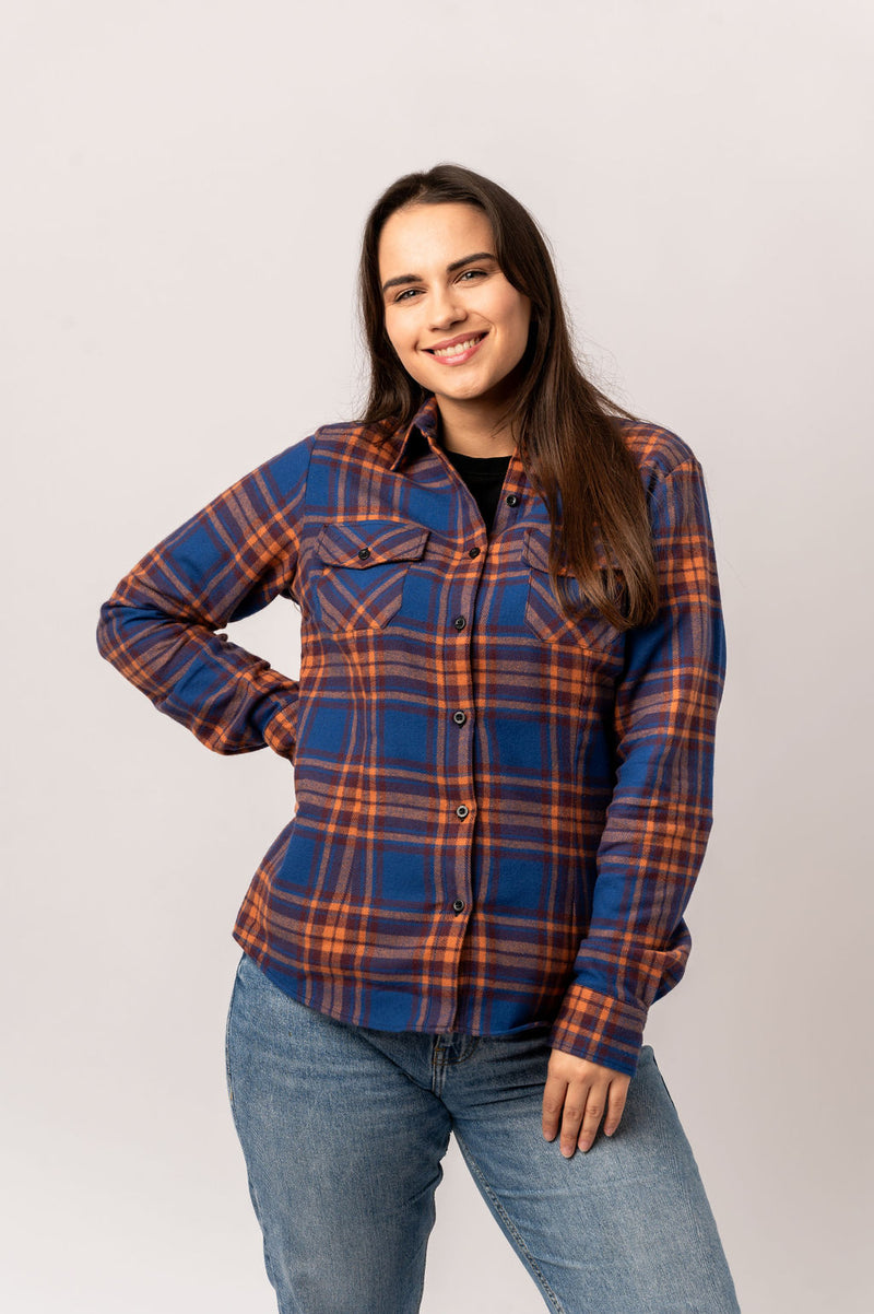 Damen-Flanellhemd Ocean Ember