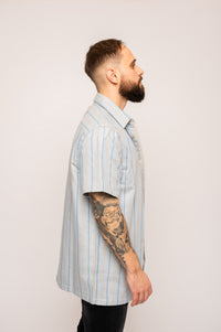 Herren-Sommerhemd Azurblau