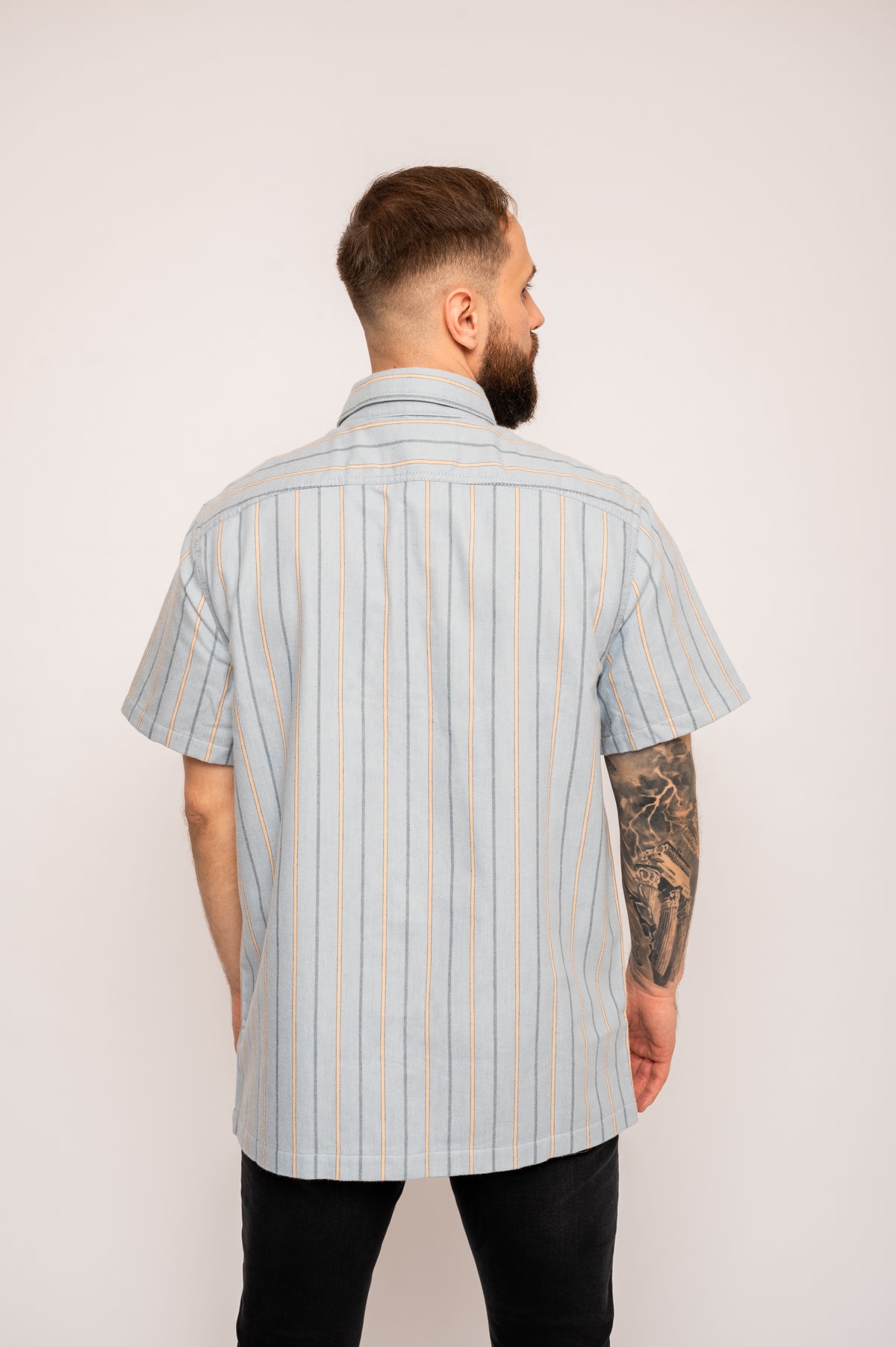 Herren-Sommerhemd Azurblau