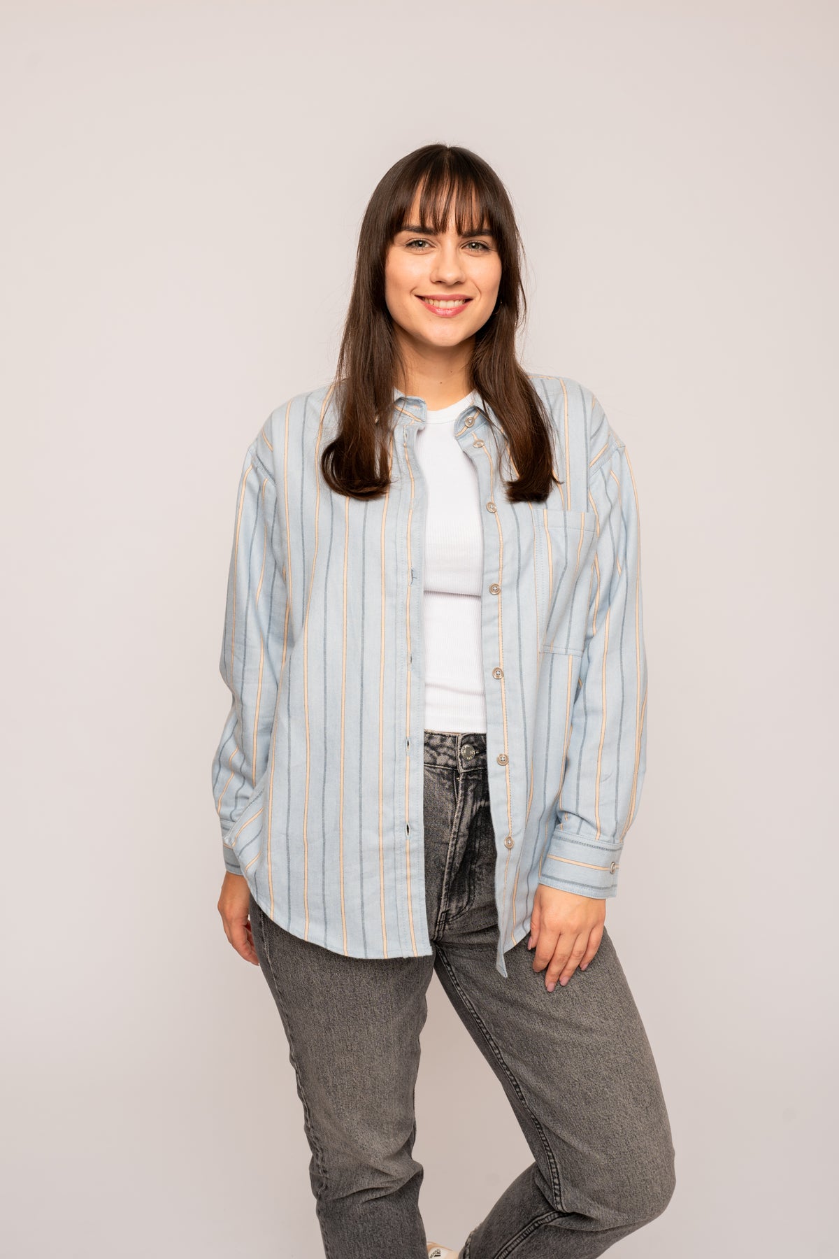 Damen-Sommerhemd Azurblau