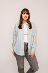 Damen-Sommerhemd Azurblau