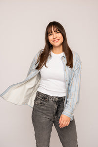 Damen-Sommerhemd Azurblau