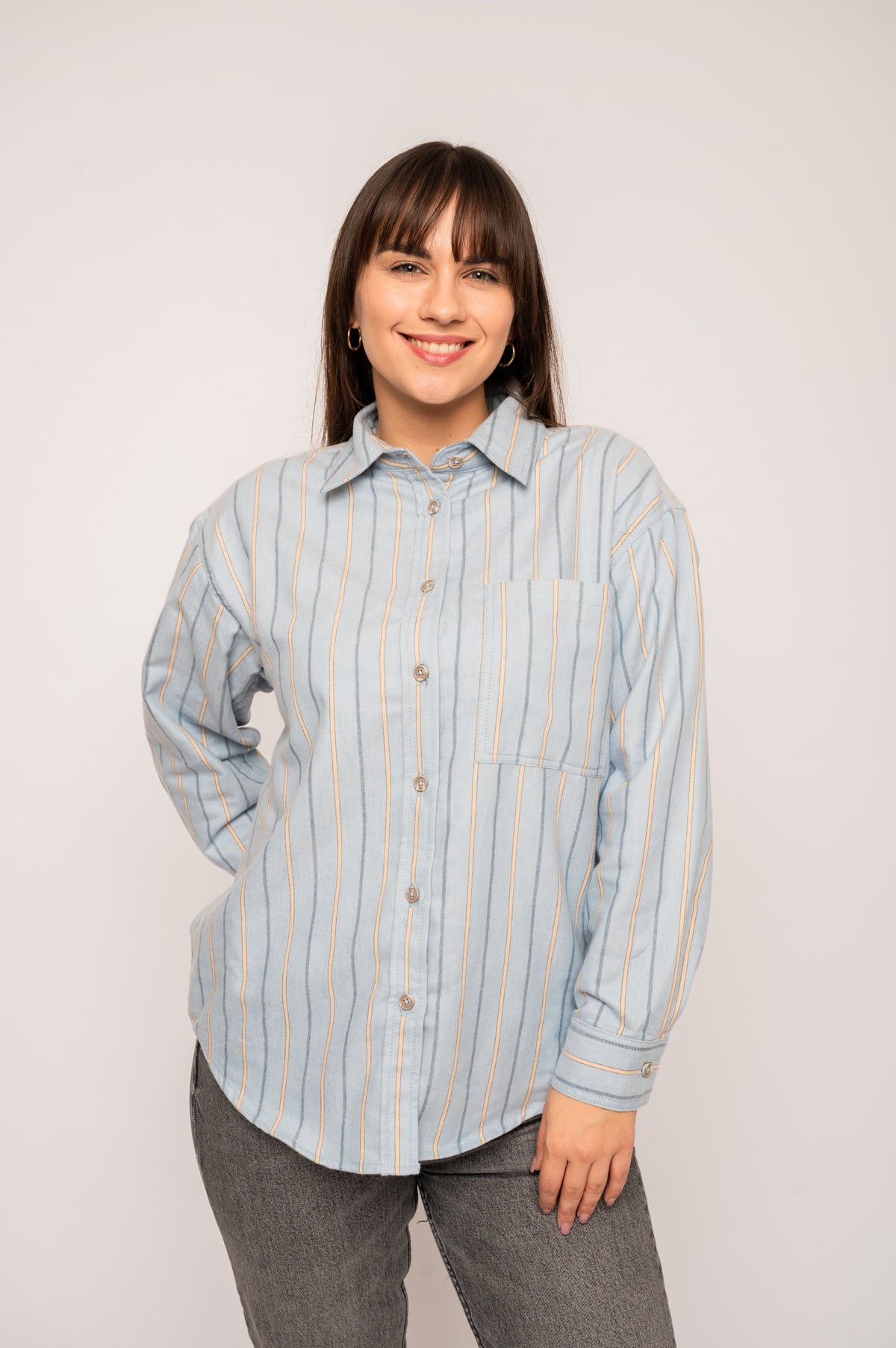 Damen-Sommerhemd Azurblau