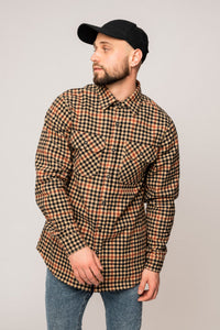Flanellhemd Dusty Red