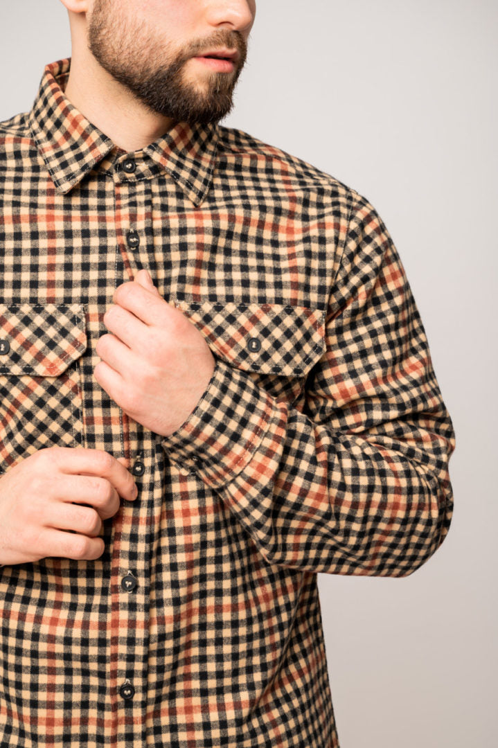 Flanellhemd Dusty Red