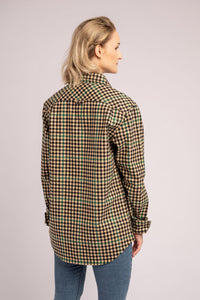 Staubgrünes Flanellhemd